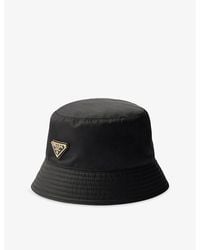 Prada - Logo-Triangle Bucket Hat - Lyst