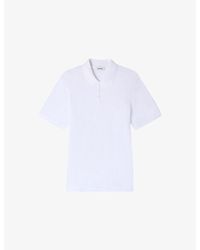 Sandro - Branded Cotton-Piqué Polo Shirt - Lyst