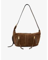 AllSaints - Jean Rey Suede Shoulder Bag - Lyst