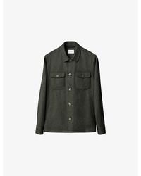 Eton - Chest-Pocket Long-Sleeved Wool Overshirt - Lyst
