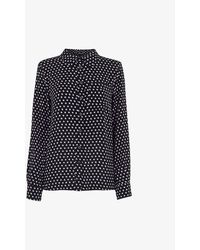 Whistles - Dotted Spot-print Woven Shirt - Lyst
