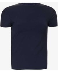ADANOLA - Vy Blue Ultimate Slim-fit Stretch-woven T-shirt - Lyst