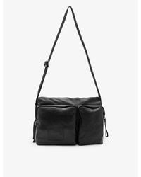 AllSaints - Steppe Leather Messenger Bag - Lyst
