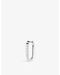 Maria Black - Woods huggie White Rhodium-plated Sterling Silver Single Earring - Lyst