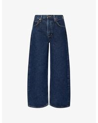 Agolde - Low Curve Wide-Crop-Leg Denim Jeans - Lyst