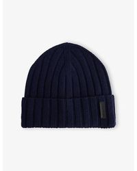Emporio Armani - Ribbed Wool And Cashmere Beanie Hat - Lyst