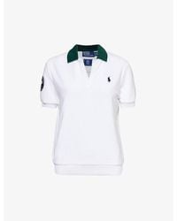 Polo Ralph Lauren - X Wimbledon Logo-embroidered Cotton And Recycled-polyester Blend Polo Shirt - Lyst