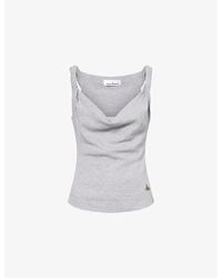 Vivienne Westwood - Anna Twisted-Straps Stretch-Cotton Top - Lyst