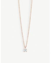 Tiffany & Co. - 18ct Rose-gold Diamond Pendant Necklace - Lyst