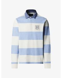Hackett - Heritage H-Stripe Cotton Rugby Shirt - Lyst