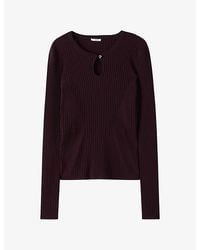 JOSEPH - Luz Rib Merino-Wool Blend Top - Lyst