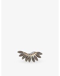 Kismet by Milka - Feather Arc 0.06Ct Diamond Stud Earring - Lyst