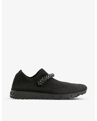 Jimmy Choo - Verona Crystal-embellished Knitted Trainers - Lyst