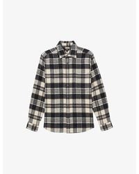 Reiss - Crosby Check-Print Wool-Blend Overshirt - Lyst