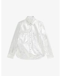 IRO - Nazil Relaxed-fit Metallic Leather Overshirt - Lyst