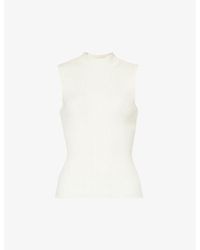PAIGE - Fidelia Slim-fit High-neck Knitted Top - Lyst
