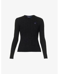 Polo Ralph Lauren - Julianna Brand-Embroidered Regular-Fit Cotton-Knit Jumper - Lyst