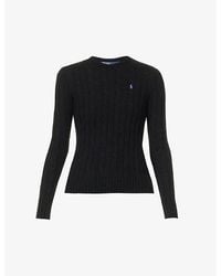 Polo Ralph Lauren - Julianna Brand-Embroidered Regular-Fit Cotton-Knit Jumper - Lyst