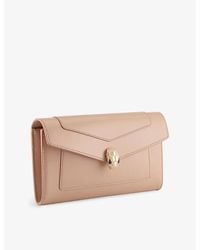 BVLGARI - Serpenti Forever Leather Long Wallet - Lyst