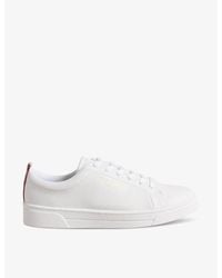 Ted Baker - Artioli Logo-print Faux-leather Low-top Trainers - Lyst