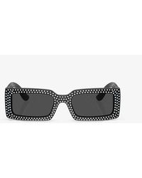 Dolce & Gabbana - Dg4447b Rectangle-frame Acetate Sunglasses - Lyst