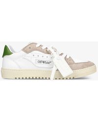 Off-White c/o Virgil Abloh - 5.0 Panelled Leather And Woven Low-top Low-top Trainers - Lyst