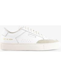 Common Projects - Tennis Pro Number-print Leather And Suede Low-top Trainers - Lyst