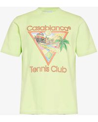 Casablancabrand - Afro Cubism Tennis Club Graphic-print T-shirt - Lyst