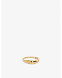Monica Vinader - Antica 18Ct Vermeil Stacking Ring - Lyst