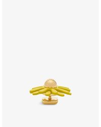 Loewe - X Paula's Ibiza Flower Leather And Brass Pin - Lyst