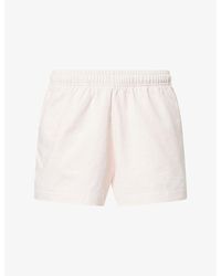 Sporty & Rich - International Disco Brand-Print Cotton Shorts - Lyst