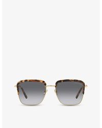 Giorgio Armani - Ar6126 Square-frame Metal And Acetate Sunglasses - Lyst