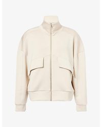 Now You Live - Oakland Zip-Through Stretch-Modal-Blend Sweatshirt - Lyst