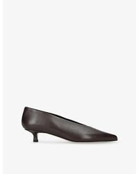 Aeyde - Clara Pointed-Toe Heeled Leather Pumps - Lyst
