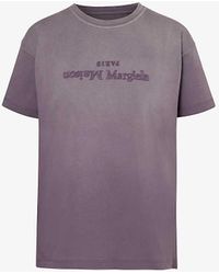 Maison Margiela - Brand-embroidered Faded-wash Cotton-jersey T-shirt - Lyst