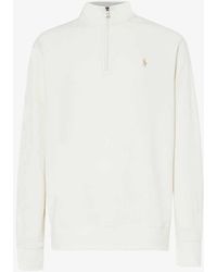 Polo Ralph Lauren - Logo-embroidered High-neck Cotton-blend Sweatshirt - Lyst