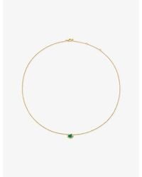 Monica Vinader - Odyssey Small 18Ct- Vermeil And Onyx Chain Necklace - Lyst