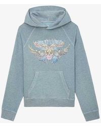 Zadig & Voltaire - Georgy Graphic-print Relaxed-fit Cotton Hoody - Lyst