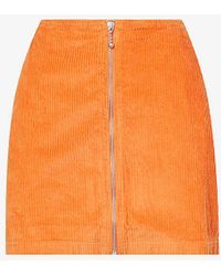 Obey - Greta Corduroy-texture Regular-fit Cotton Mini Skirt - Lyst
