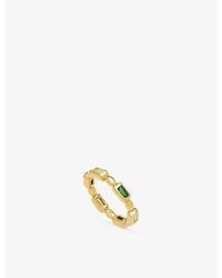 Missoma - Molten Gemstone 18Ct-Plated Brass Stacking Ring - Lyst