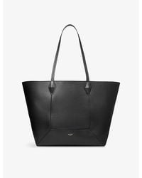 Jimmy Choo - Diamond Logo-Embossed Medium Leather Tote Bag - Lyst