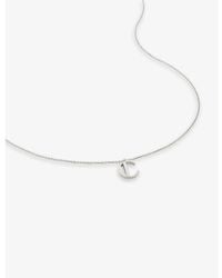 Monica Vinader - C Letter-Charm Sterling- Pendant Necklace - Lyst