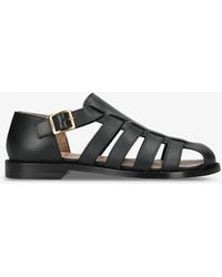 Loewe - Campo Buckled Leather Sandals - Lyst