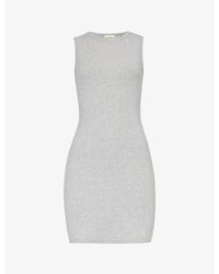 ADANOLA - Slim-fit Ribbed Stretch-cotton Mini Dress - Lyst