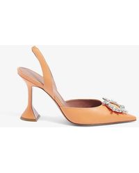 amina muaddi plexi pump