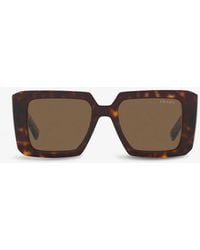 Prada - Pr 23ys Square-frame Tortoiseshell Acetate Sunglasses - Lyst
