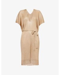 Max Mara - Donnola Fringed Knitted Mini Dress - Lyst