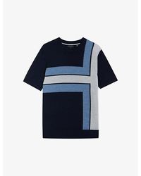 Ted Baker - Tiltz Colour Block-print Wool T-shirt - Lyst