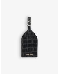 Whistles - Croc-Embossed Leather Luggage Tag - Lyst