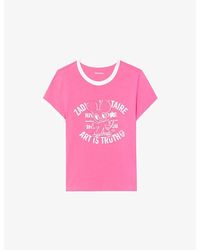 Zadig & Voltaire - Woos Mouse-Print Cotton-Jersey T-Shirt - Lyst